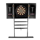 10 Billiard Pool Cue Wall Mounted Rack & Dart Board Cabinet Combination (3 Colors)