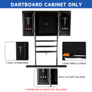 10 Billiard Pool Cue Wall Mounted Rack & Dart Board Cabinet Combination (3 Colors)