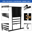 10 Billiard Pool Cue Wall Mounted Rack & Dart Board Cabinet Combination (3 Colors)