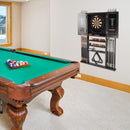 10 Billiard Pool Cue Wall Mounted Rack & Dart Board Cabinet Combination (3 Colors)
