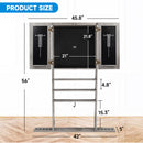 10 Billiard Pool Cue Wall Mounted Rack & Dart Board Cabinet Combination (3 Colors)