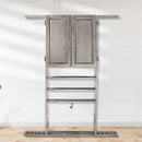 10 Billiard Pool Cue Wall Mounted Rack & Dart Board Cabinet Combination (3 Colors)