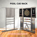 10 Billiard Pool Cue Wall Mounted Rack & Dart Board Cabinet Combination (3 Colors)