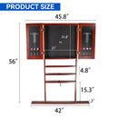 10 Billiard Pool Cue Wall Mounted Rack & Dart Board Cabinet Combination (3 Colors)
