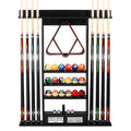 Pool Cue Stick Hanging Wall Mounting Rack with Score Counter,Hold 8 Pool Cue Stick ,Billiard Ball and Rack (4 Colors)