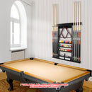 8 Wall Pool Cue Rack with Score Counter and Metal Hook, Billiard Pool Cue Rack Only (4 Colors) - Three-Wins Imports, LLC