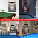8 Wall Pool Cue Rack with Score Counter and Metal Hook, Billiard Pool Cue Rack Only (4 Colors) - Three-Wins Imports, LLC