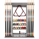 8 Wall Pool Cue Rack with Score Counter and Metal Hook, Billiard Pool Cue Rack Only (4 Colors) - Three-Wins Imports, LLC