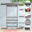 8 Wall Pool Cue Rack with Score Counter and Metal Hook, Billiard Pool Cue Rack Only (4 Colors) - Three-Wins Imports, LLC