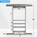 8 Wall Pool Cue Rack with Score Counter and Metal Hook, Billiard Pool Cue Rack Only (4 Colors) - Three-Wins Imports, LLC