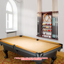 8 Wall Pool Cue Rack with Score Counter and Metal Hook, Billiard Pool Cue Rack Only (4 Colors) - Three-Wins Imports, LLC