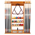 Pool Cue Stick Hanging Wall Mounting Rack with Score Counter,Hold 8 Pool Cue Stick ,Billiard Ball and Rack (4 Colors)