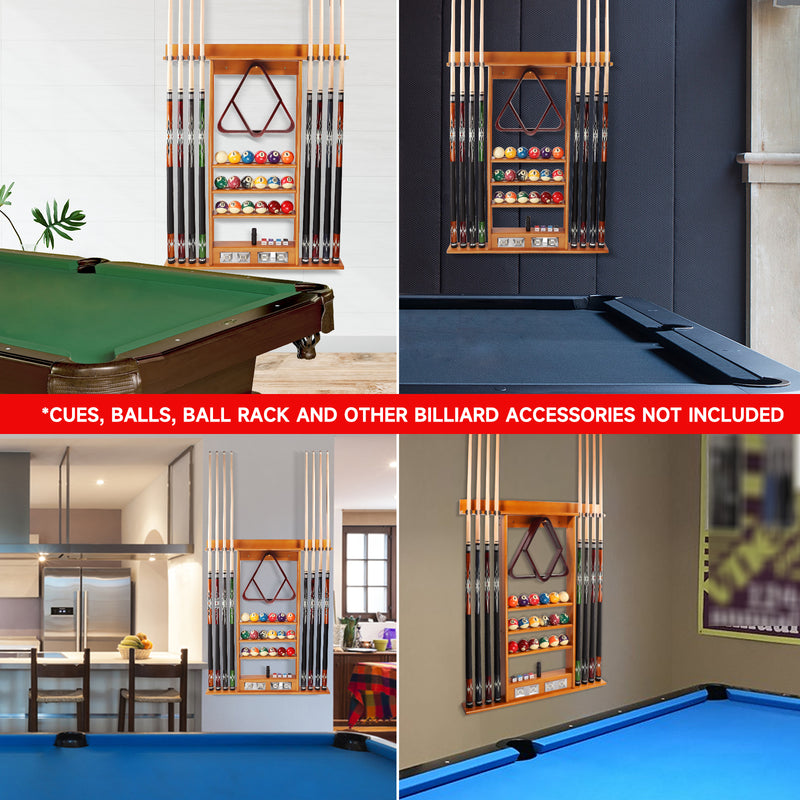 XCSOURCE Pool Stick Houder, Pool Cue Rack Wall Mount, 8 Pool Cue Holder Muur Biljart Keu Rack, gemaakt van 100% massief grenenhout, pooltafel accessoires voor biljart kamer of club (alleen cue rack XCSOURCE Pool Stick Houder, Pool Cue Rack Wall Mount, 8 Pool Cue Holder Muur Biljart Keu Rack, gemaakt van 100% massief grenenhout, pooltafel accessoires voor biljart kamer of club (alleen cue rack
