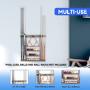 6 Wall Pool Cue Rack with Score Counter and Metal Hook, Billiard Pool Cue Rack Only  (5 Colors)