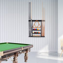 6 Wall Pool Cue Rack with Score Counter and Metal Hook, Billiard Pool Cue Rack Only  (5 Colors)