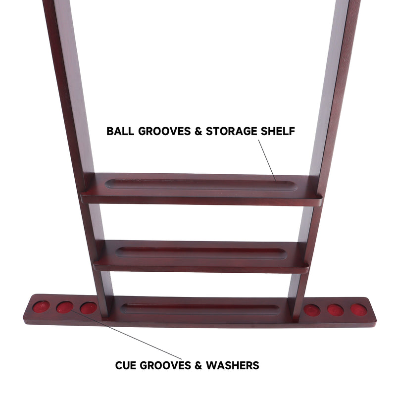 8 Wall Pool Cue Rack with Score Counter and Metal Hook, Billiard Pool Cue Rack Only  (5 Colors)