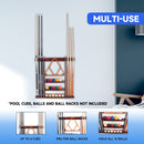 6 Wall Pool Cue Rack with Score Counter and Metal Hook, Billiard Pool Cue Rack Only  (5 Colors)