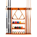6 Wall Pool Cue Rack with Score Counter and Metal Hook, Billiard Pool Cue Rack Only  (5 Colors)