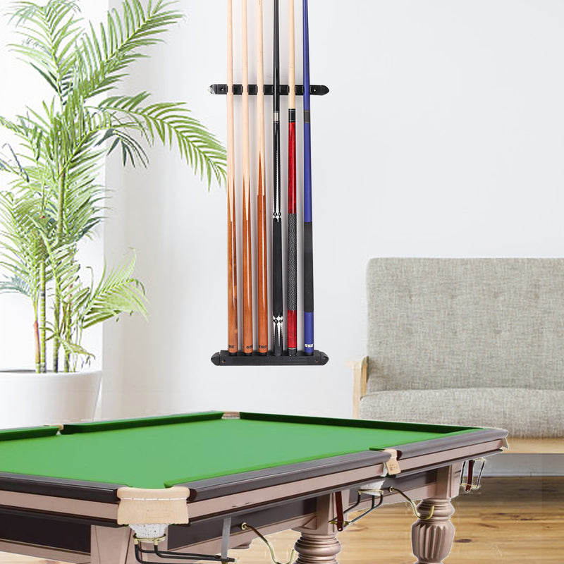 6/8/12 Billiard Pool Cue Stick Wall Mounted Rack with Screw Fitting for Billiards Game (4 Colors)