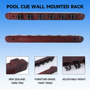 2-Piece 6 Billiard Pool Cue Stick Wall Rack, Wall Mounted Holders (4 Colors)