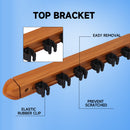 2-Piece 6 Billiard Pool Cue Stick Wall Rack, Wall Mounted Holders (4 Colors)