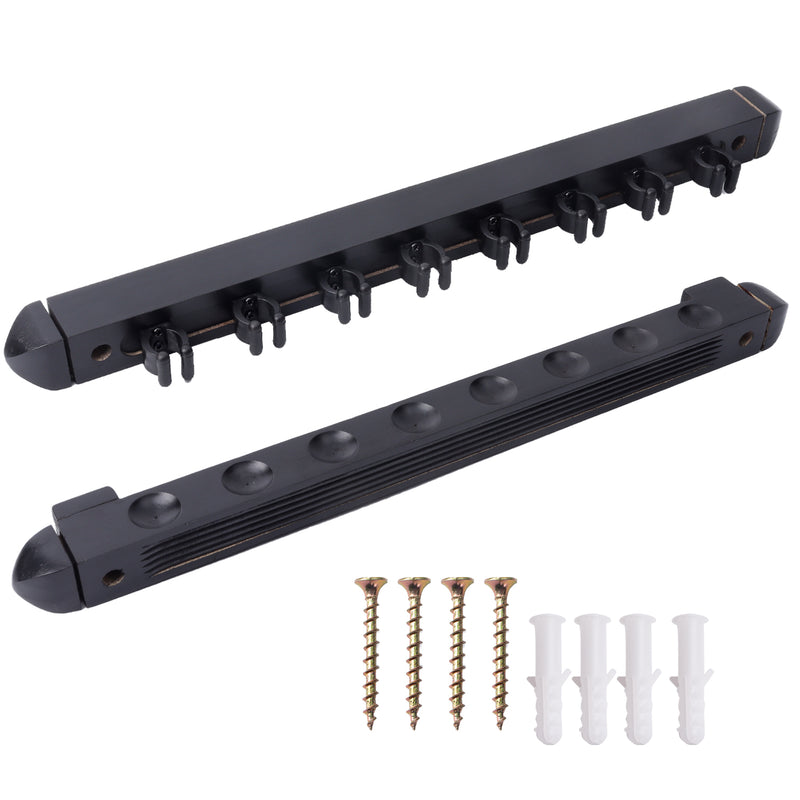 6/8/12 Billiard Pool Cue Stick Wall Mounted Rack with Screw Fitting for Billiards Game (4 Colors)