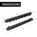 2-Piece 8 Billiard Pool Cue Stick Wall Rack,  Wall Mounted Holders (4 Colors)
