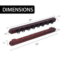 2-Piece 8 Billiard Pool Cue Stick Wall Rack,  Wall Mounted Holders (4 Colors)