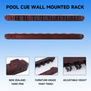 2-Piece 8 Billiard Pool Cue Stick Wall Rack,  Wall Mounted Holders (4 Colors)