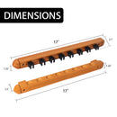 2-Piece 8 Billiard Pool Cue Stick Wall Rack,  Wall Mounted Holders (4 Colors)