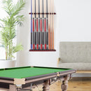 2-Piece 12 Billiard Pool Cue Stick Wall Rack,  Wall Mounted Holders (4 Colors)