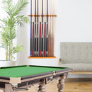 2-Piece 12 Billiard Pool Cue Stick Wall Rack,  Wall Mounted Holders (4 Colors)