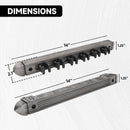 2-Piece 6 Billiard Pool Cue Stick Wall Rack, Wall Mounted Holders (4 Colors)