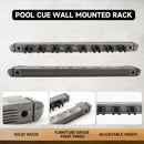 2-Piece 8 Billiard Pool Cue Stick Wall Rack,  Wall Mounted Holders (4 Colors)