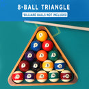 2-Tone Solid Wood Billiard Pool 8-Ball Triangle Pool Ball Racks