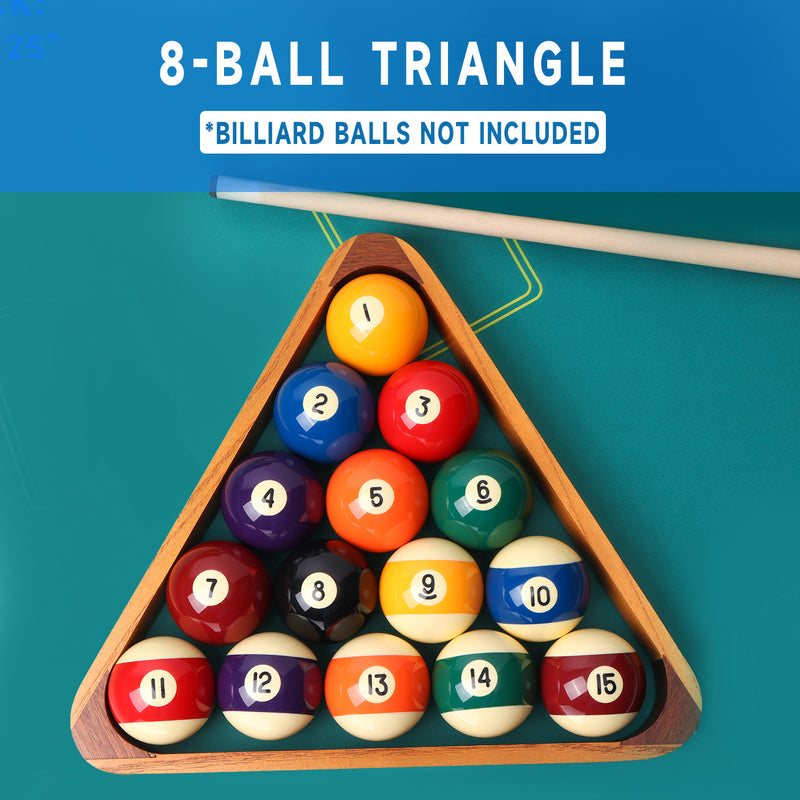 2-Tone Solid Wood Billiard Pool 8-Ball Triangle & 9-Ball Diamond Pool