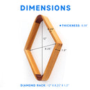 2-Tone Solid Wood Billiard Pool  9-Ball Diamond Pool Ball Racks
