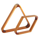 2-Tone Solid Wood Billiard Pool 8-Ball Triangle & 9-Ball Diamond Pool Ball Racks