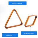 2-Tone Solid Wood Billiard Pool 8-Ball Triangle & 9-Ball Diamond Pool Ball Racks