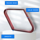 Solid Wood 9-Ball Diamond Pool Ball Rack (2 Colors)