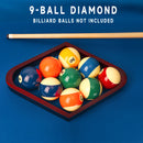 Solid Wood 9-Ball Diamond Pool Ball Rack (2 Colors)
