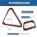 Billiard 8-Ball Triangle & 9-Ball Diamond Pool Ball Rack Set (2 Colors) - Three-Wins Imports, LLC