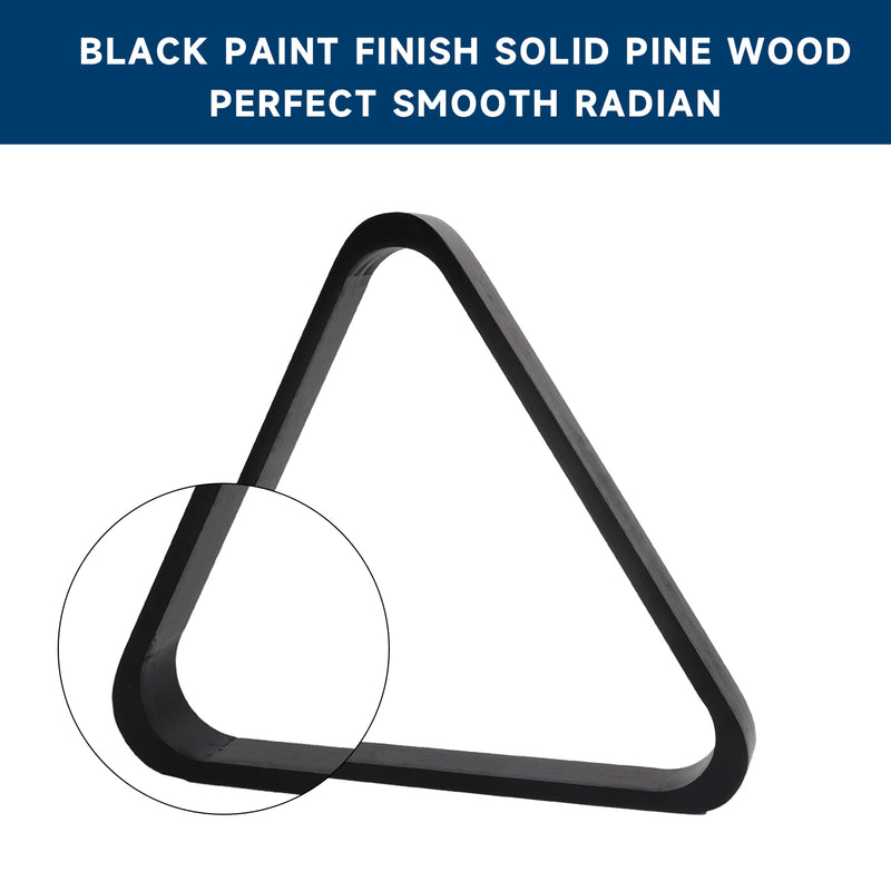Solid Wood 8-Ball Triangle Ball Rack (2 Colors)