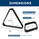 Billiard 8-Ball Triangle & 9-Ball Diamond Pool Ball Rack Set (2 Colors) - Three-Wins Imports, LLC