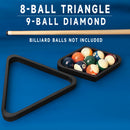 Billiard 8-Ball Triangle & 9-Ball Diamond Pool Ball Rack Set (2 Colors) - Three-Wins Imports, LLC