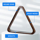Espresso Solid Wood 8-Ball Triangle Ball Rack for 2-1/4" Pool Balls, Billiard Ball Rack for Pool Table