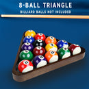 Espresso Solid Wood 8-Ball Triangle Ball Rack for 2-1/4" Pool Balls, Billiard Ball Rack for Pool Table