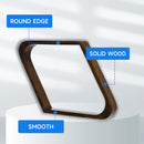 Espresso Solid Wood 9-Ball Diamond Ball Rack for 2-1/4" Pool Balls, Billiard Ball Rack for Pool Table