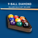 Espresso Solid Wood 9-Ball Diamond Ball Rack for 2-1/4" Pool Balls, Billiard Ball Rack for Pool Table