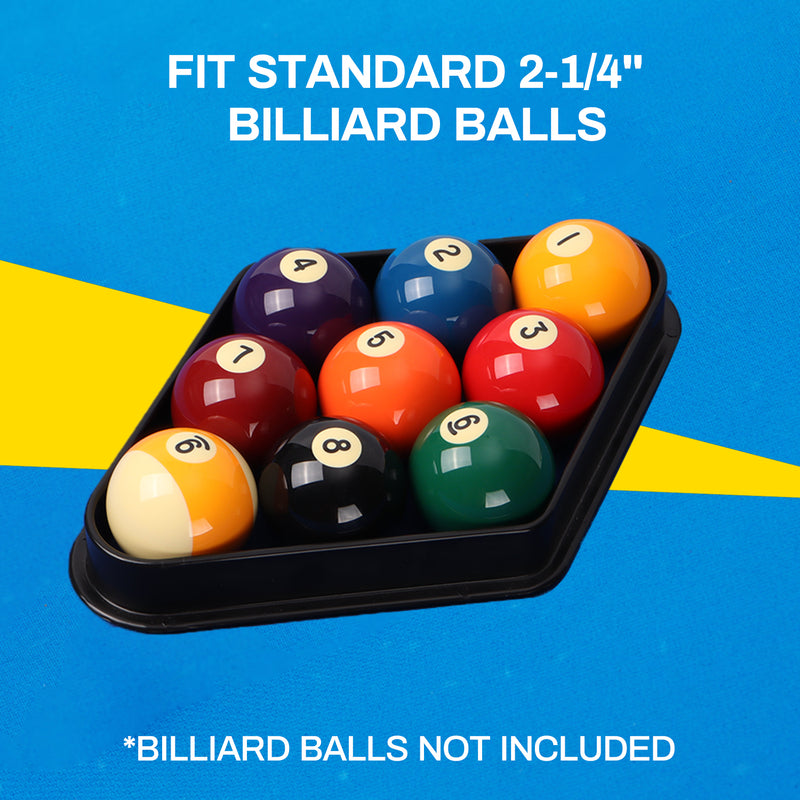 Black Plastic Billiard Pool Ball 9 Ball Diamond Rack for 2-1/4" Pool Balls